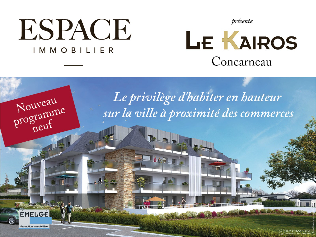 A vendre à Concarneau appartement neuf Type 3 programme 